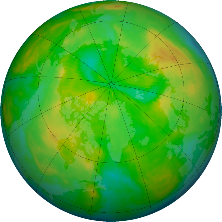 Arctic ozone map for 24 May 1993